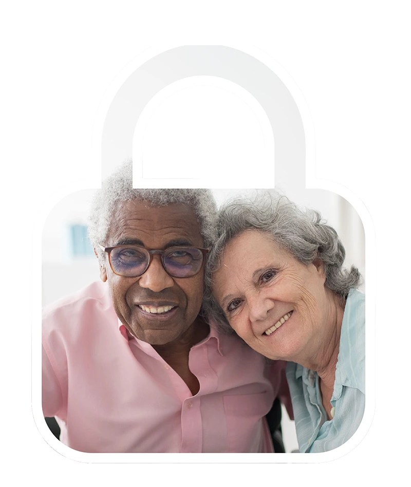 Couple smiling