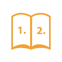 Steps in a book icon