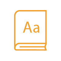 Book with large font icon